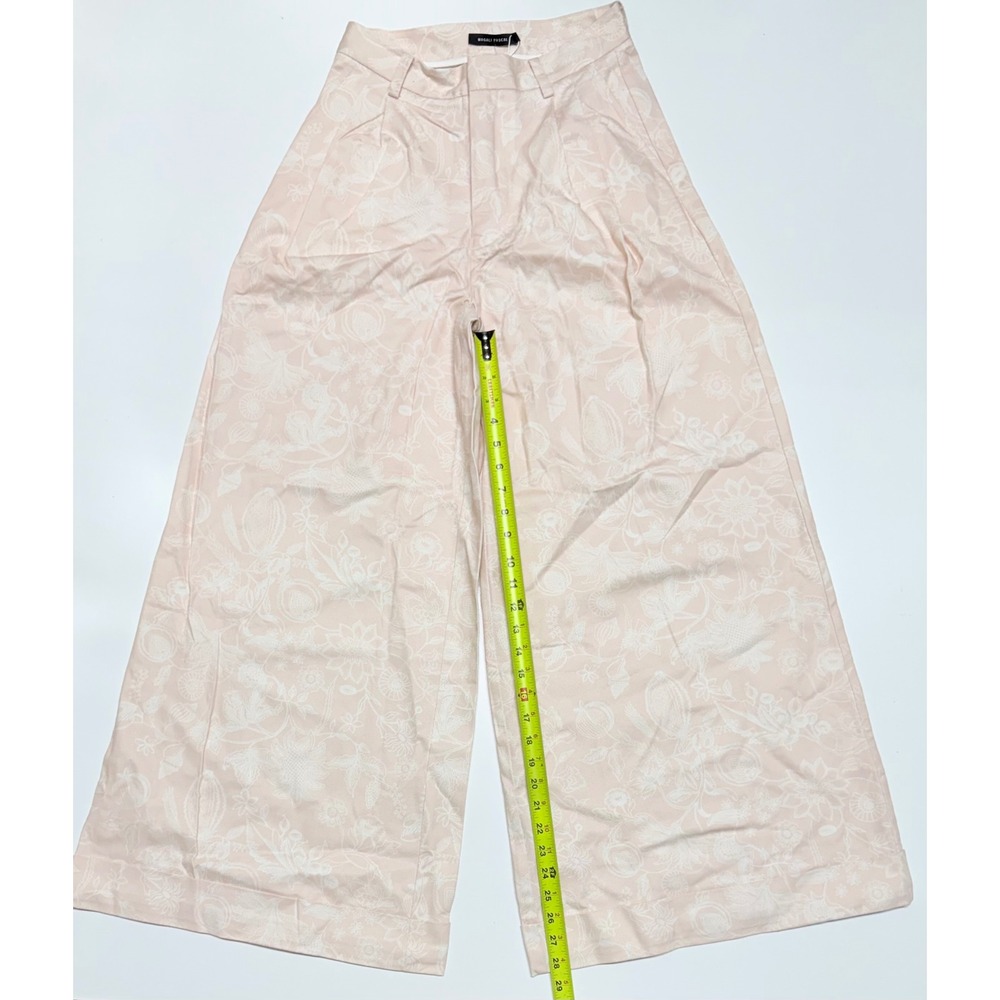 Magali Pascal Casablanca Pink Floral Wide Leg Pants Anthropologie Sz S NWT